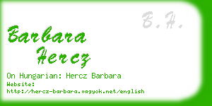 barbara hercz business card